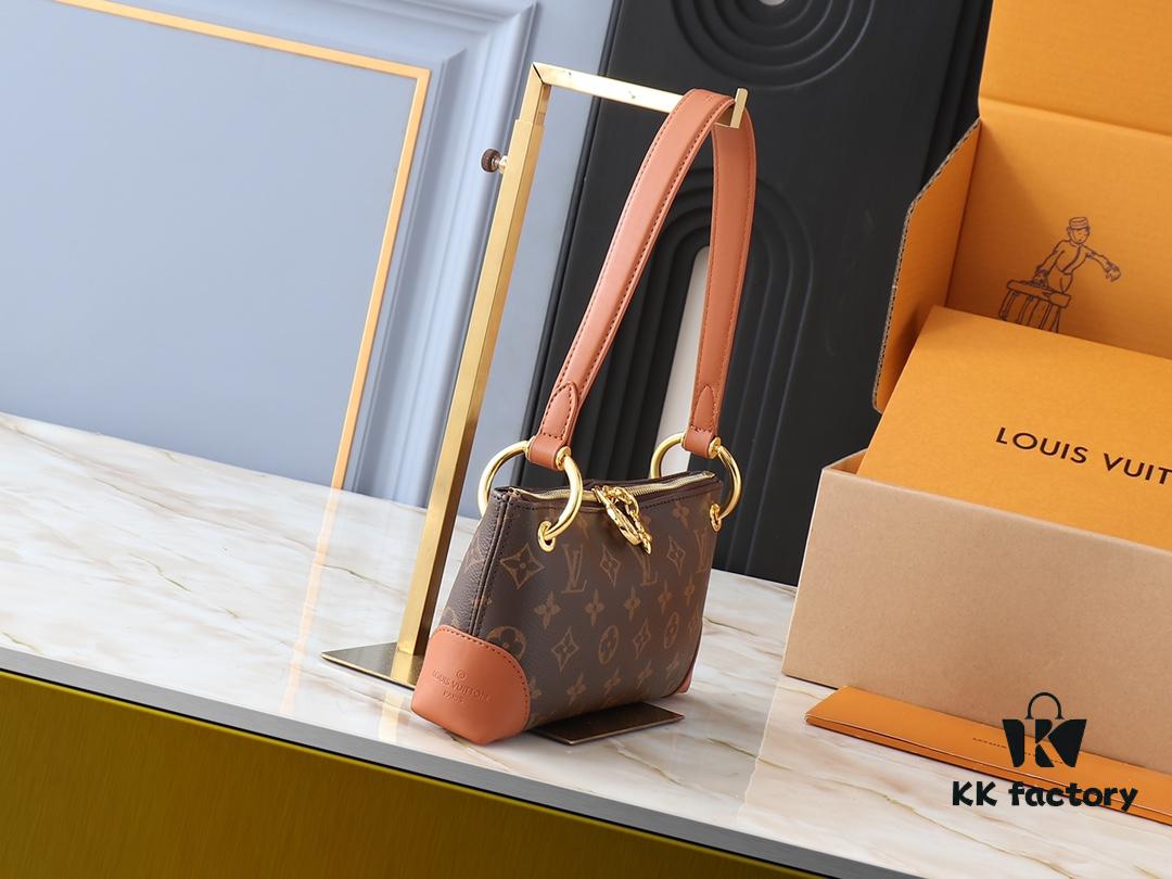 Upgraded Original M12174 This Pochette Sèvres Belongs to the LV Ski Collection, Ready to Shine in a 'Sparkling' Gunmetal Tone