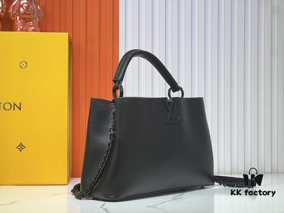 M24880 M24607 Black Out Collection Capucines Souple Large Handbag