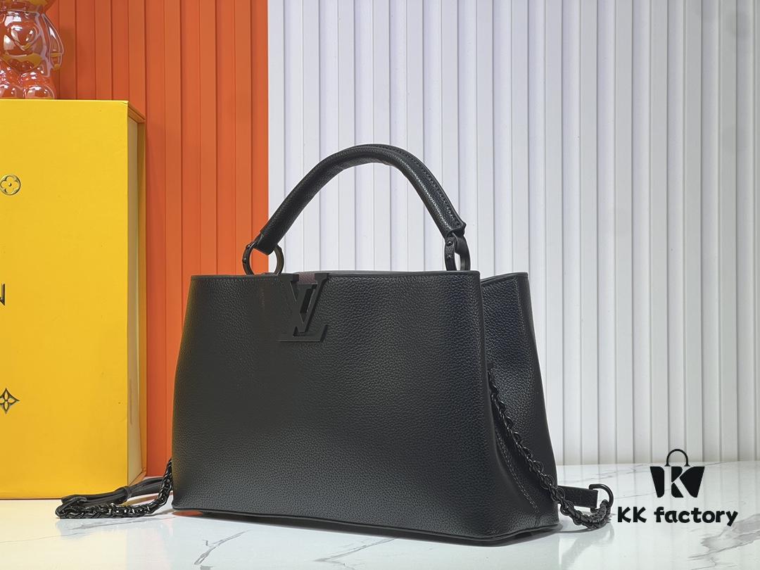 M24880 M24607 Black Out Collection Capucines Souple Large Handbag