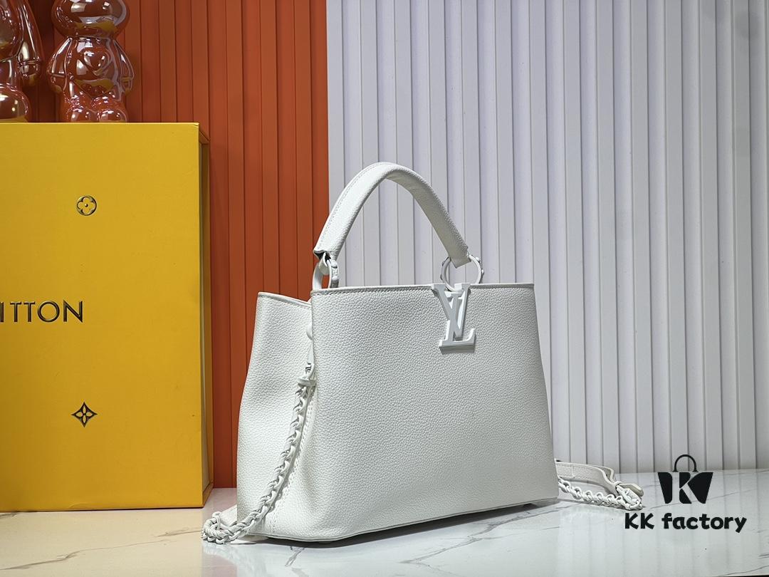 M24880 M24607 Black Out Capucines Souple Large Handbag