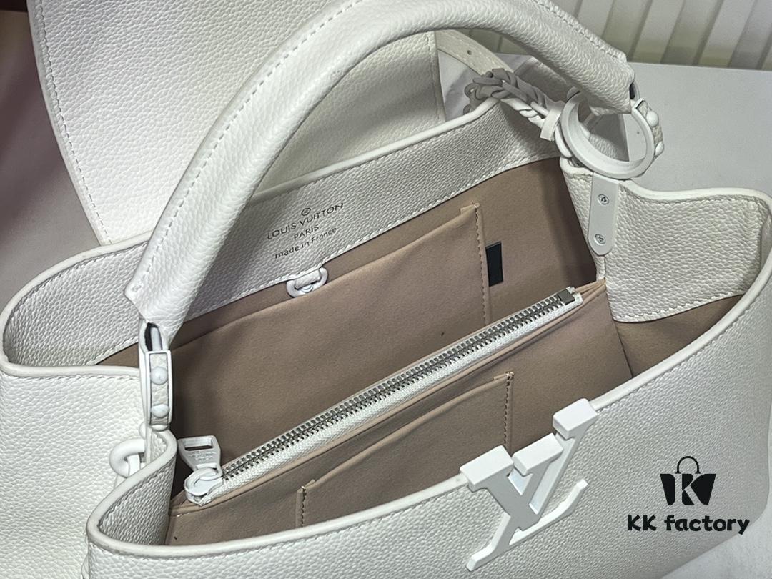 M24880 M24607 Black Out Capucines Souple Large Handbag