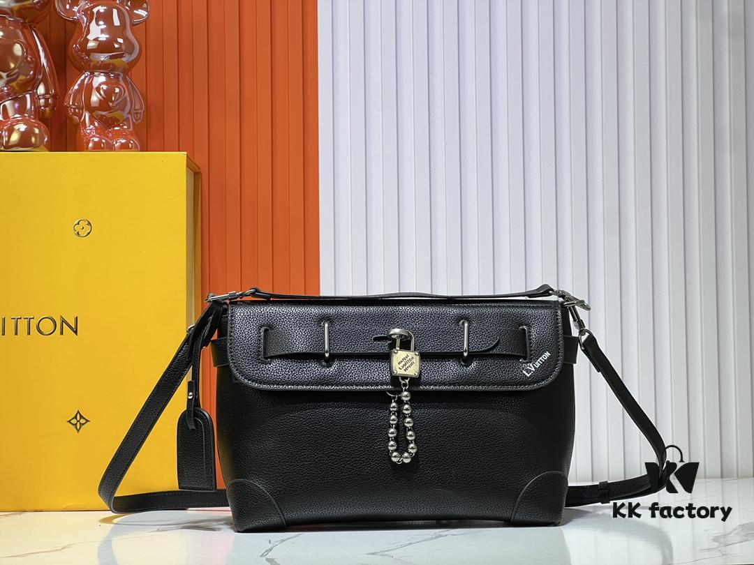 Upgraded M11607 Full Leather Black M11533 Monogram Gradient Steamer Crossbody Bag