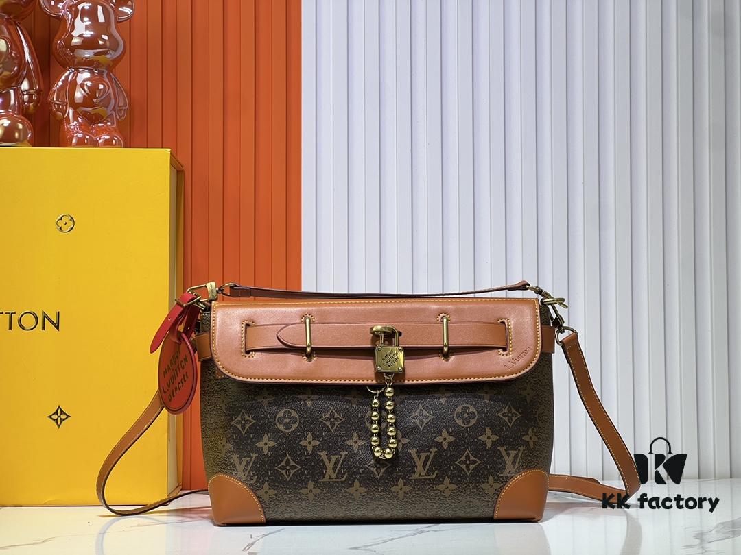 Upgraded M11607 Full Leather Black M11533 Monogram Gradient Steamer Crossbody Bag