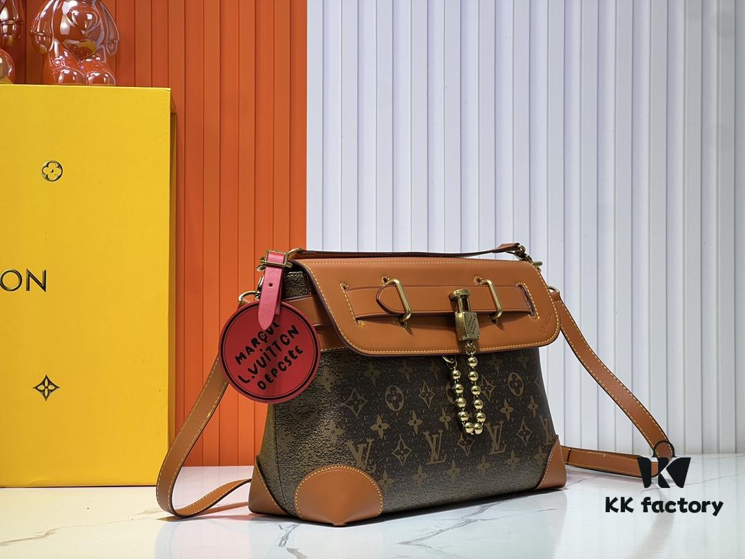 Upgraded M11607 Full Leather Black M11533 Monogram Gradient Steamer Crossbody Bag