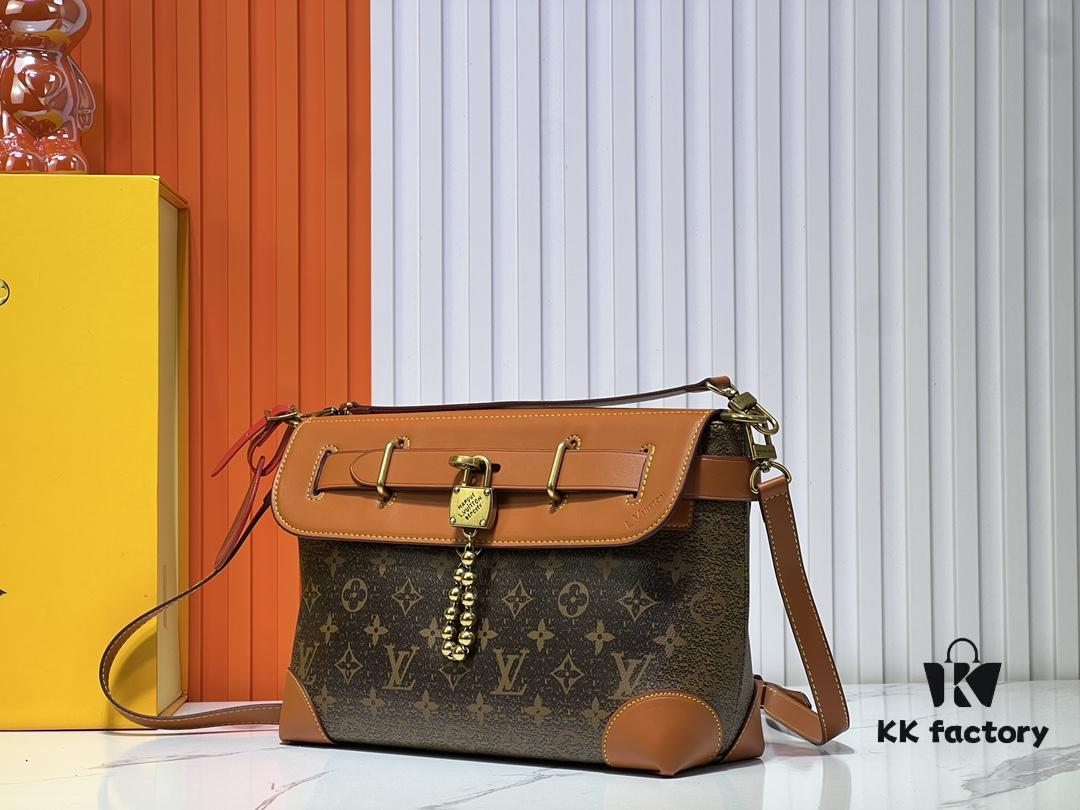 Upgraded M11607 Full Leather Black M11533 Monogram Gradient Steamer Crossbody Bag