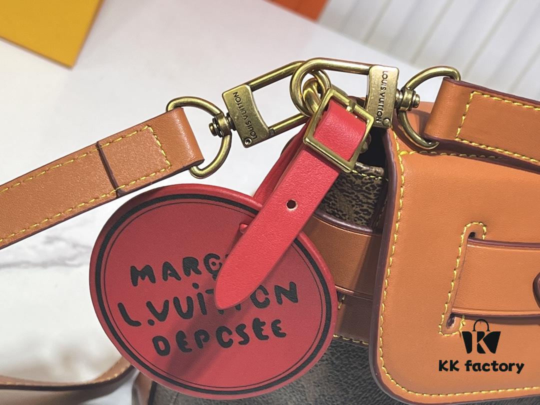 Upgraded M11607 Full Leather Black M11533 Monogram Gradient Steamer Crossbody Bag