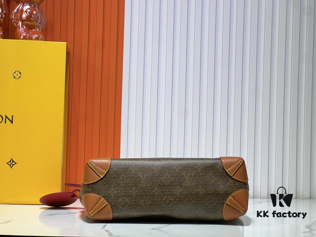 Upgraded M11607 Full Leather Black M11533 Monogram Gradient Steamer Crossbody Bag