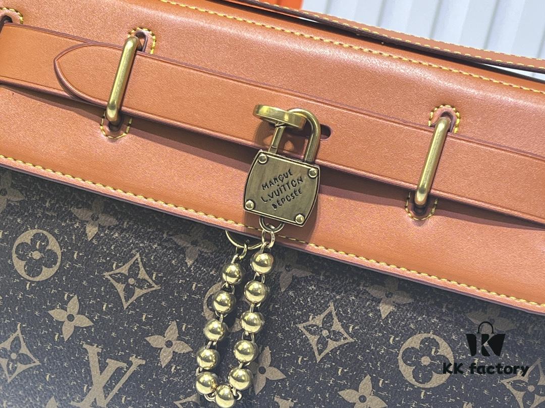 Upgraded M11607 Full Leather Black M11533 Monogram Gradient Steamer Crossbody Bag