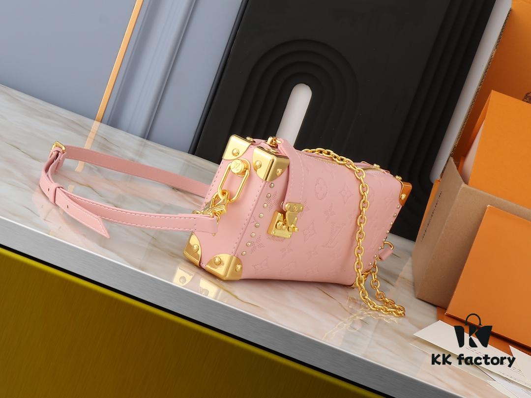 Upgraded Original M46356 M46358 2025 Spring Runway Style Horizontal Mini Trunk LV Side Trunk Inspired by Eileen Gu Box Bag