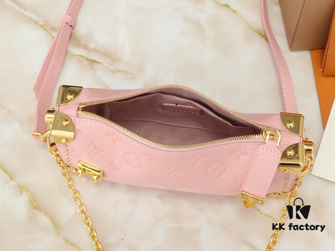 Upgraded Original M46356 M46358 2025 Spring Runway Style Horizontal Mini Trunk LV Side Trunk Inspired by Eileen Gu Box Bag