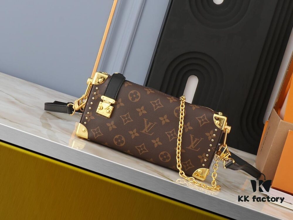 Upgraded Original M46356 M46358 2025 Spring Runway Style Horizontal Mini Trunk LV Side Trunk Eileen Gu Box Bag