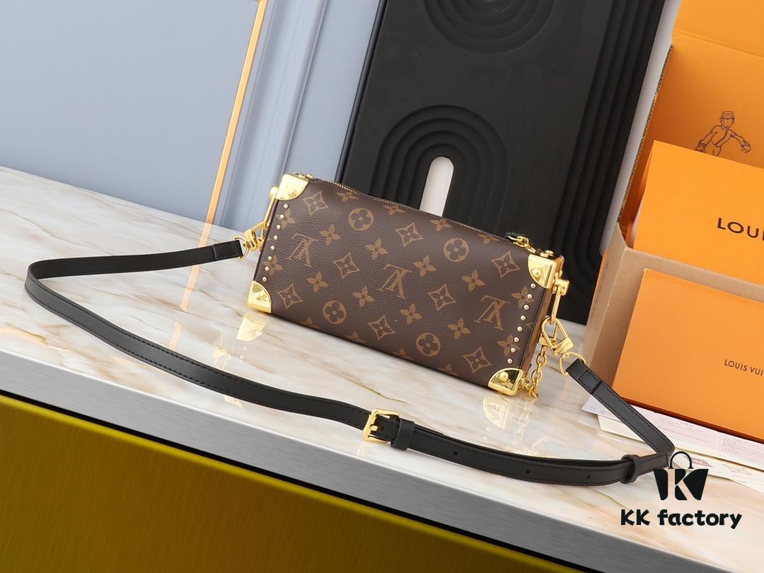 Upgraded Original M46356 M46358 2025 Spring Runway Style Horizontal Mini Trunk LV Side Trunk Inspired by Eileen Gu Box Bag