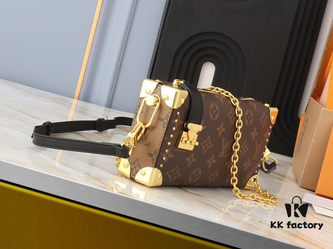 Upgraded Original M46356 M46358 2025 Spring Runway Style Horizontal Mini Trunk LV Side Trunk Inspired by Eileen Gu Box Bag