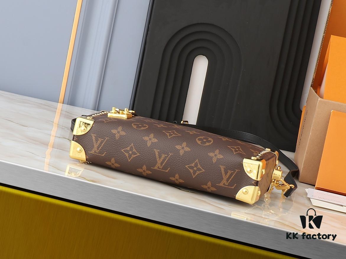 Upgraded Original M46356 M46358 2025 Spring Runway Style Horizontal Mini Trunk LV Side Trunk Inspired by Eileen Gu Box Bag