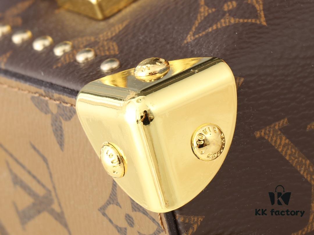 Upgraded Original M46356 M46358 2025 Spring Runway Style Horizontal Mini Trunk LV Side Trunk Inspired by Eileen Gu Box Bag