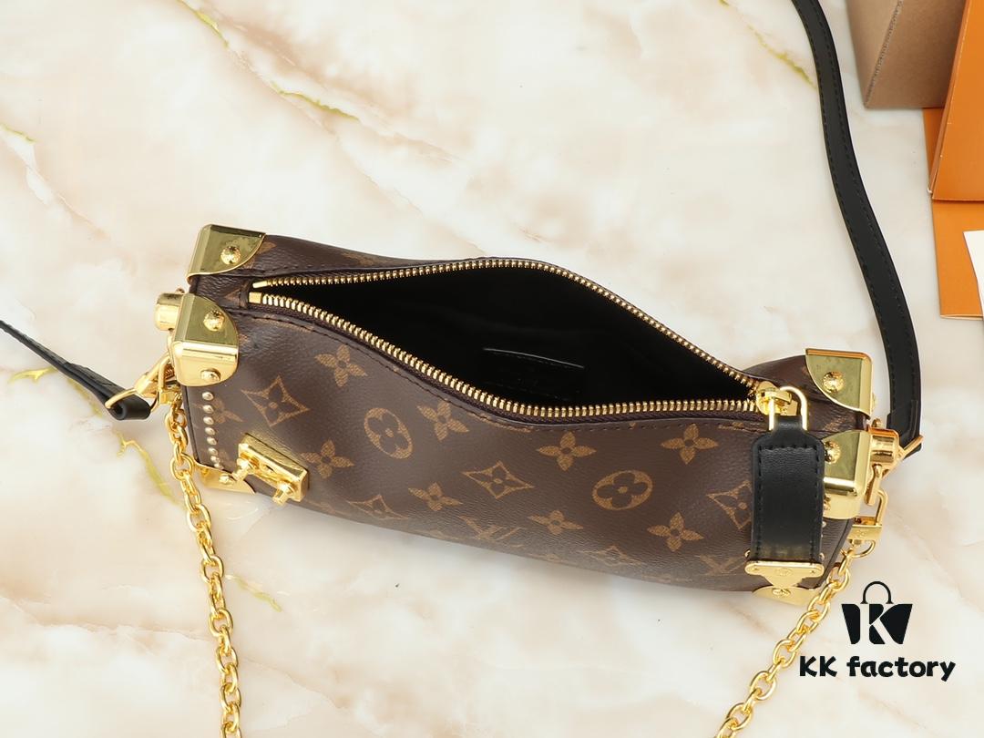 Upgraded Original M46356 M46358 2025 Spring Runway Style Horizontal Mini Trunk LV Side Trunk Inspired by Eileen Gu Box Bag