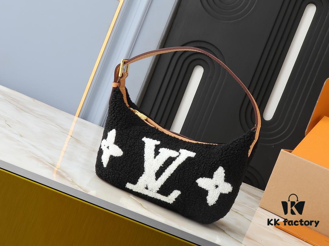 Upgraded Original M11920 LV Ski Collection Hills Pochette Clutch with Shimmering Metallic Accents