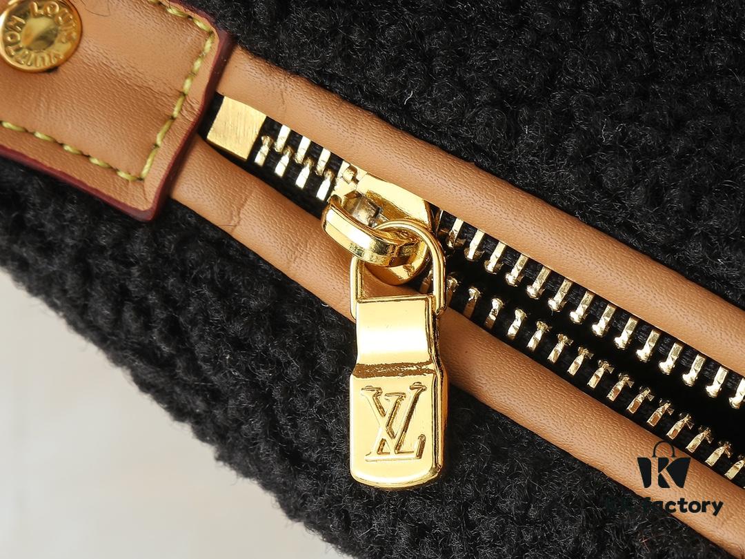 Upgraded Original M11920 LV Ski Collection Hills Pochette Clutch with Shimmering Metallic Accents