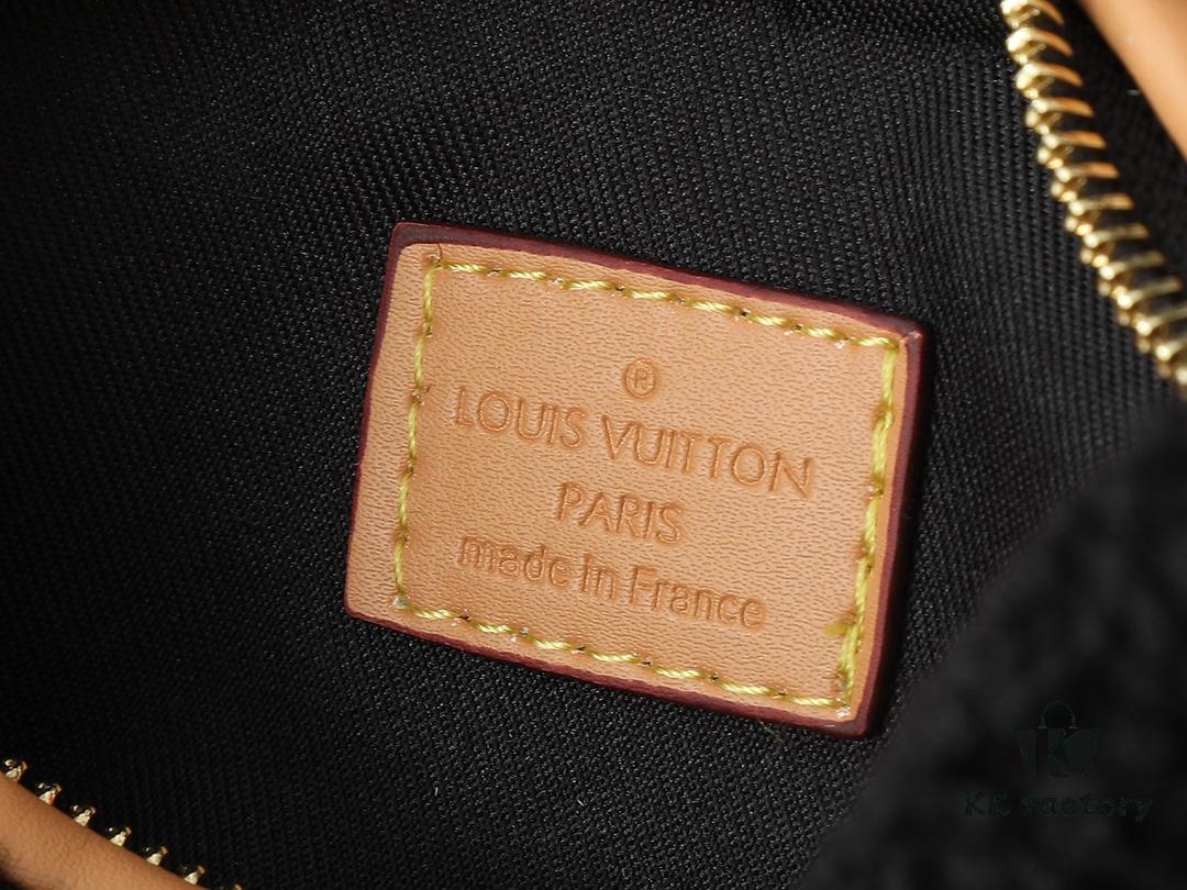 Upgraded Original M11920 LV Ski Collection Hills Pochette Clutch with Shimmering Metallic Accents