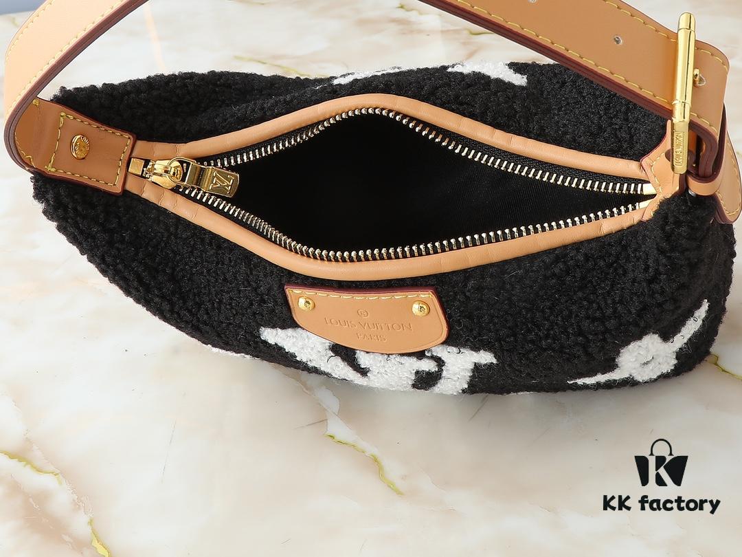 Upgraded Original M11920 LV Ski Collection Hills Pochette Clutch with Shimmering Metallic Accents