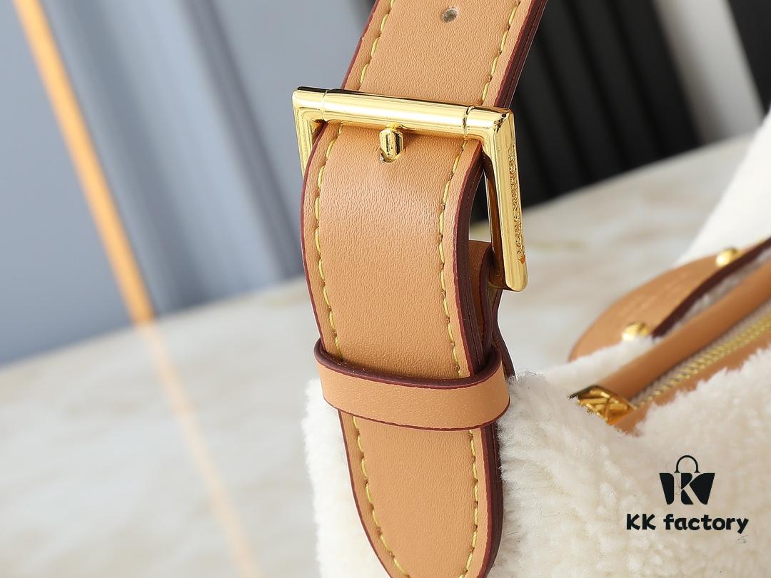 Upgraded Original M11920 LV Ski Collection Hills Pochette Clutch with Shimmering Metallic Accents