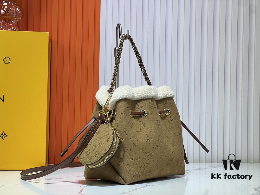 Upgraded M11839 (Suede Leather with Digital Perforation, Matched Pattern) Bella Handbag from LV Ski Collection