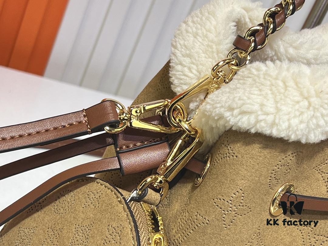 Upgraded M11839 (Suede Leather with Digital Perforation, Matched Pattern) Bella Handbag from LV Ski Collection