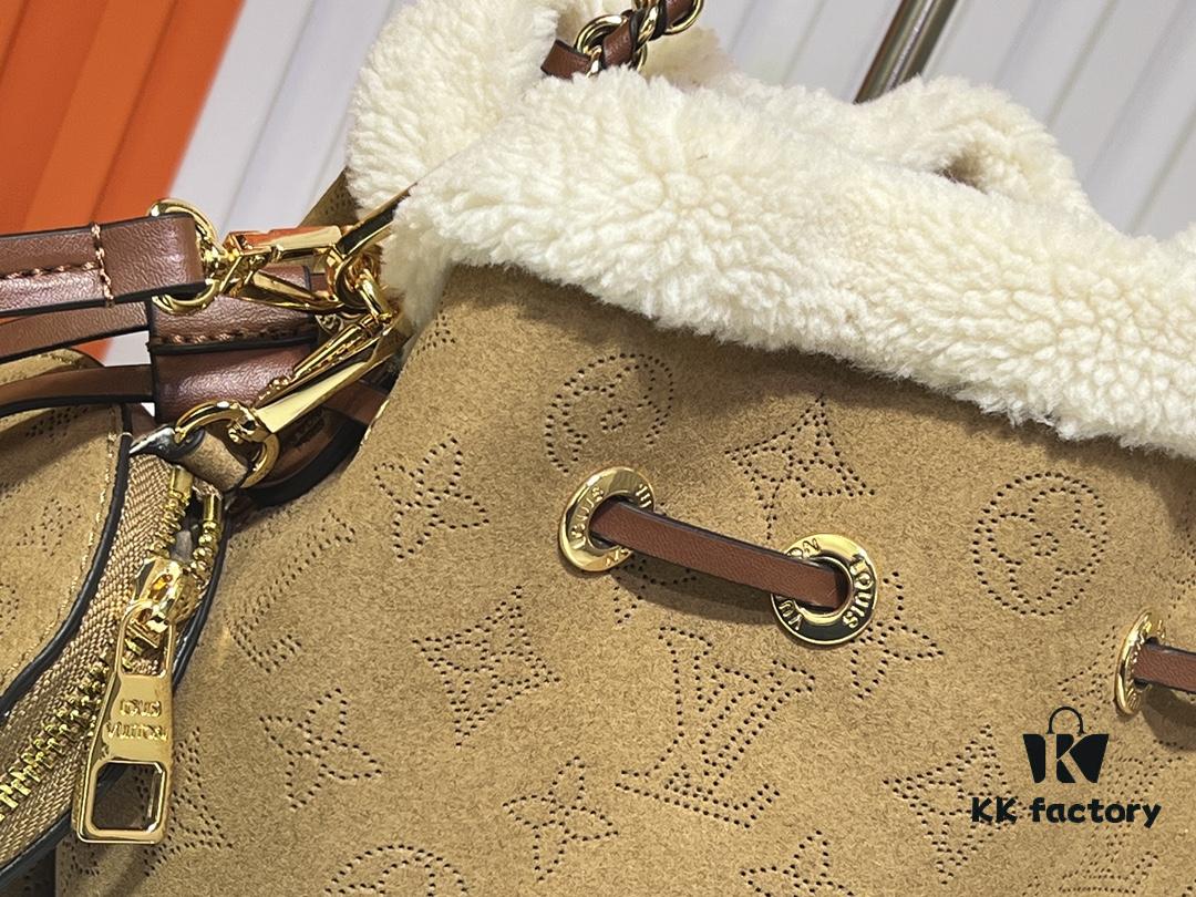 Upgraded M11839 (Suede Leather with Digital Perforation, Matched Pattern) Bella Handbag from LV Ski Collection