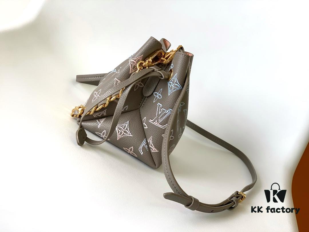 Pico Bella Bucket Bag in Perforated Calfskin Leather