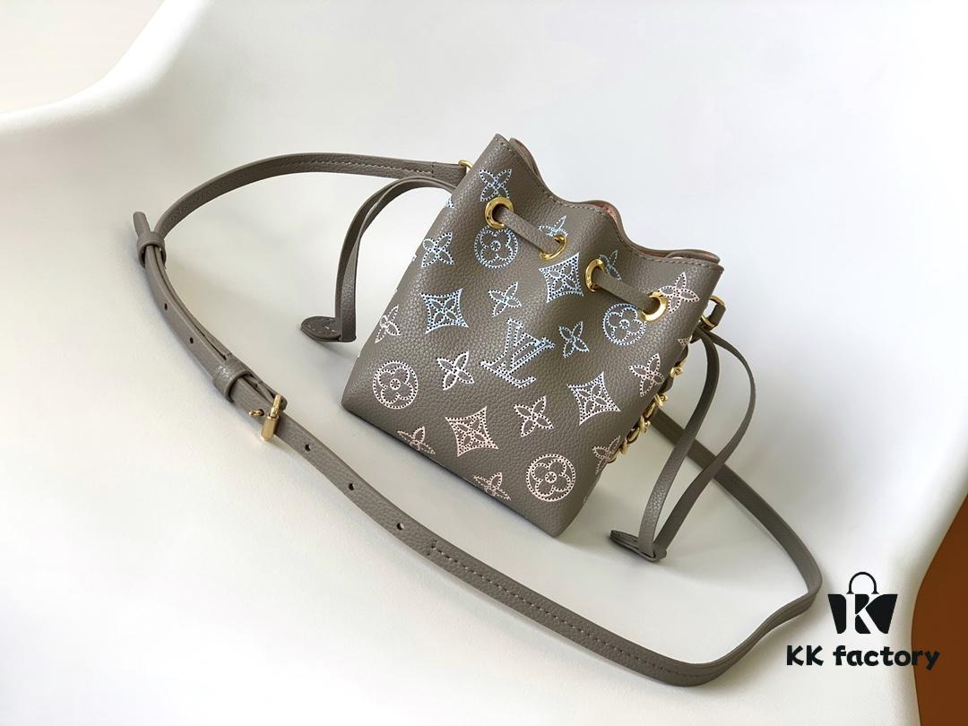 Pico Bella Bucket Bag in Perforated Calfskin Leather