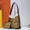 M11843 M46203 (Suede Leather with Digital Perforation Technique, Aligned Pattern) CarryAll Small Bag from LV Ski Collection