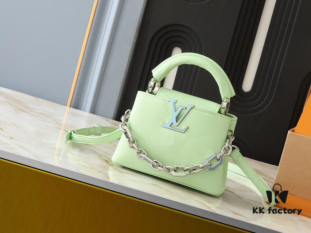 Upgraded Original M24683 M25232 M24684 M25211 Capucines Mini Bag in Vibrant Taurillon Leather