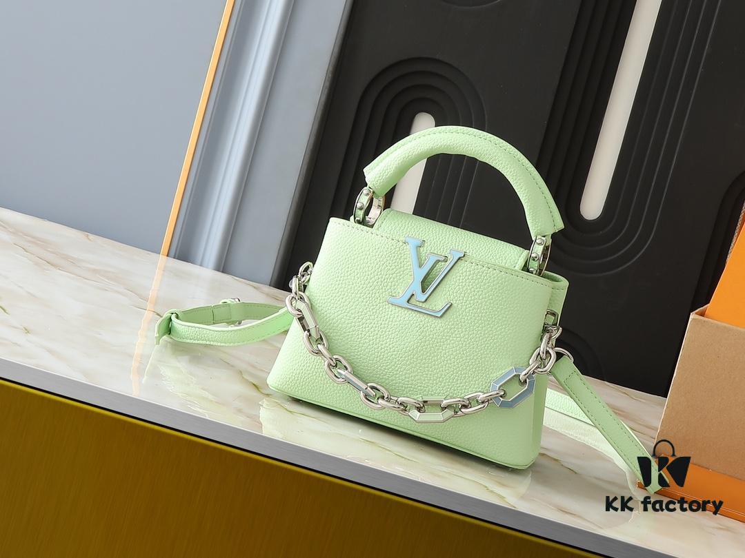 Upgraded Original M24683 M25232 M24684 M25211 Capucines Mini Bag in Vibrant Taurillon Leather