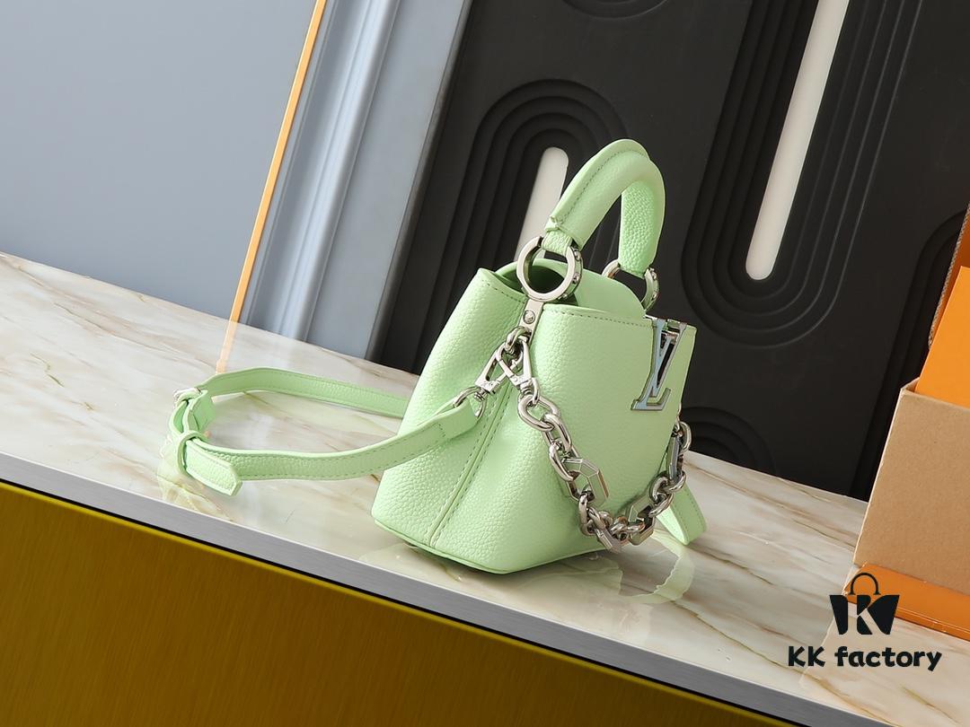 Upgraded Original M24683 M25232 M24684 M25211 Capucines Mini Bag in Vibrant Taurillon Leather