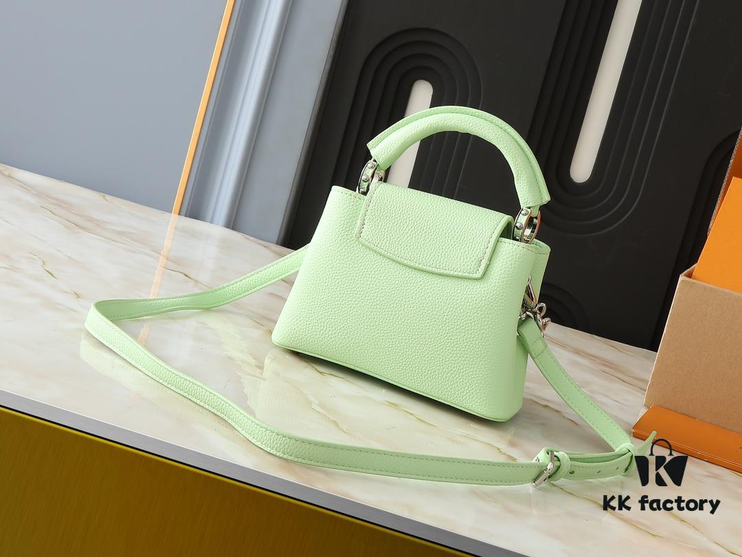 Upgraded Original M24683 M25232 M24684 M25211 Capucines Mini Bag in Vibrant Taurillon Leather