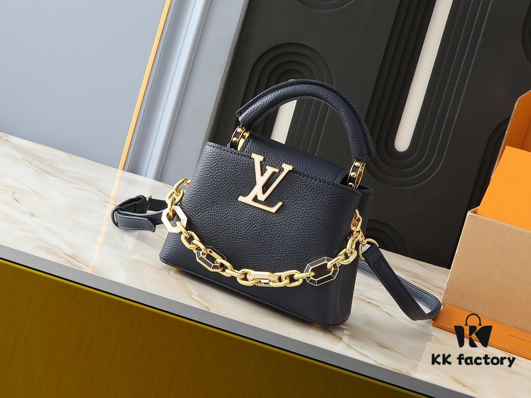 Upgraded Original M24683 M25232 M24684 M25211 Capucines Mini Bag in Vibrant Taurillon Leather