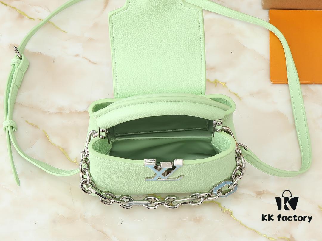 Upgraded Original M24683 M25232 M24684 M25211 Capucines Mini Bag in Vibrant Taurillon Leather