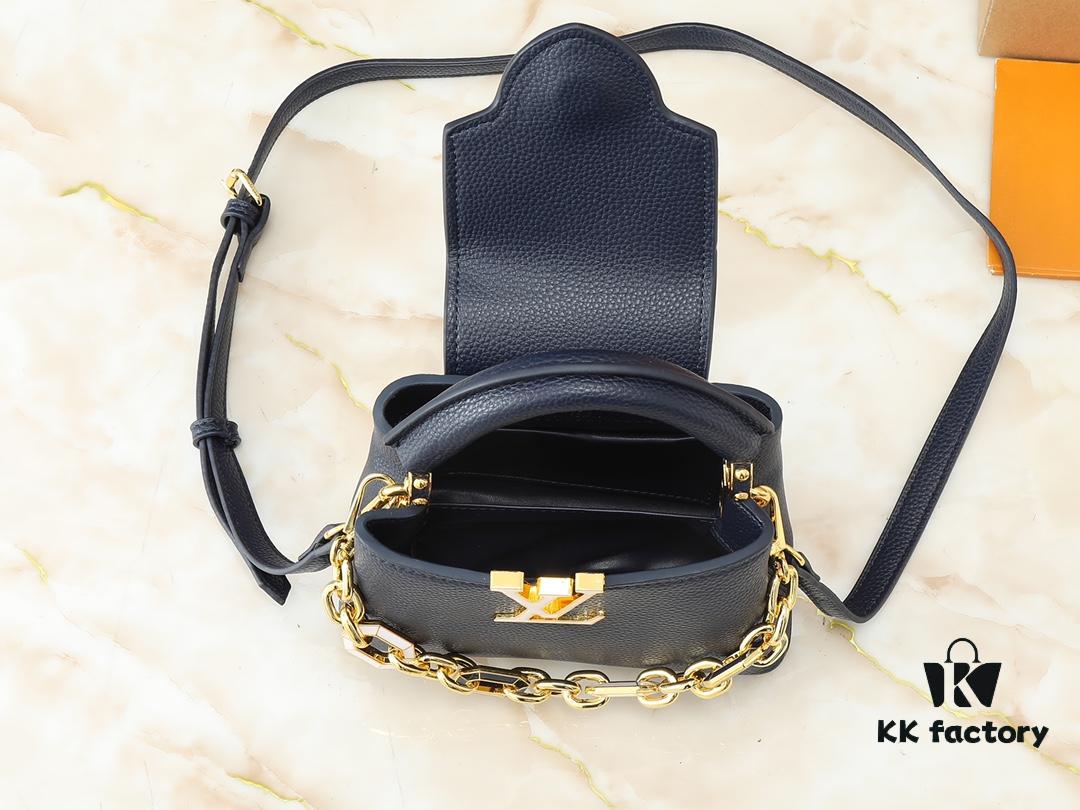 Upgraded Original M24683 M25232 M24684 M25211 Capucines Mini Bag in Vibrant Taurillon Leather