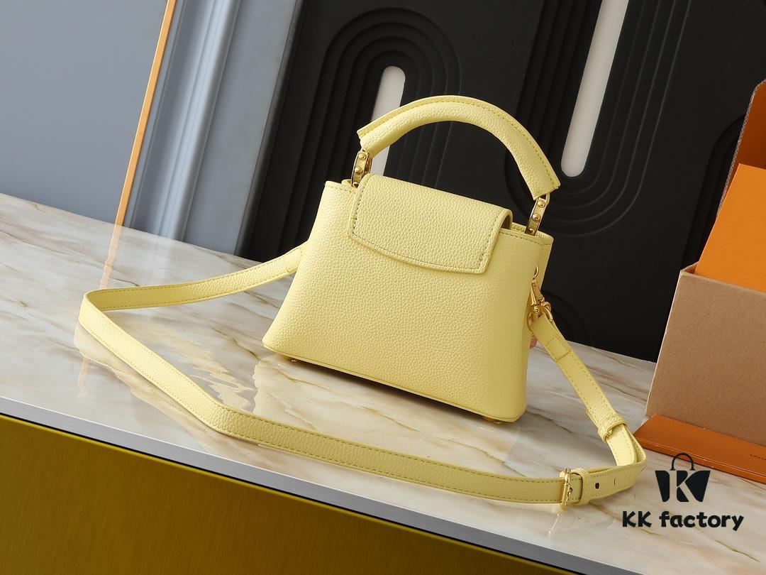 Upgraded Original M24683 M25232 M24684 M25211 Capucines Mini Bag in Vibrant Taurillon Leather