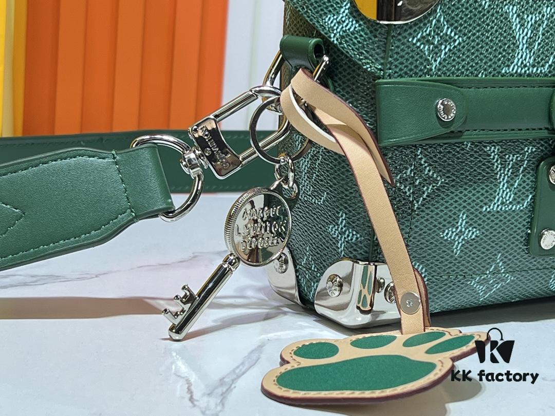 693065c46e68136f4d9a46f3 Soul Trunk Bag in Black Floral, Black, Damier, and Green