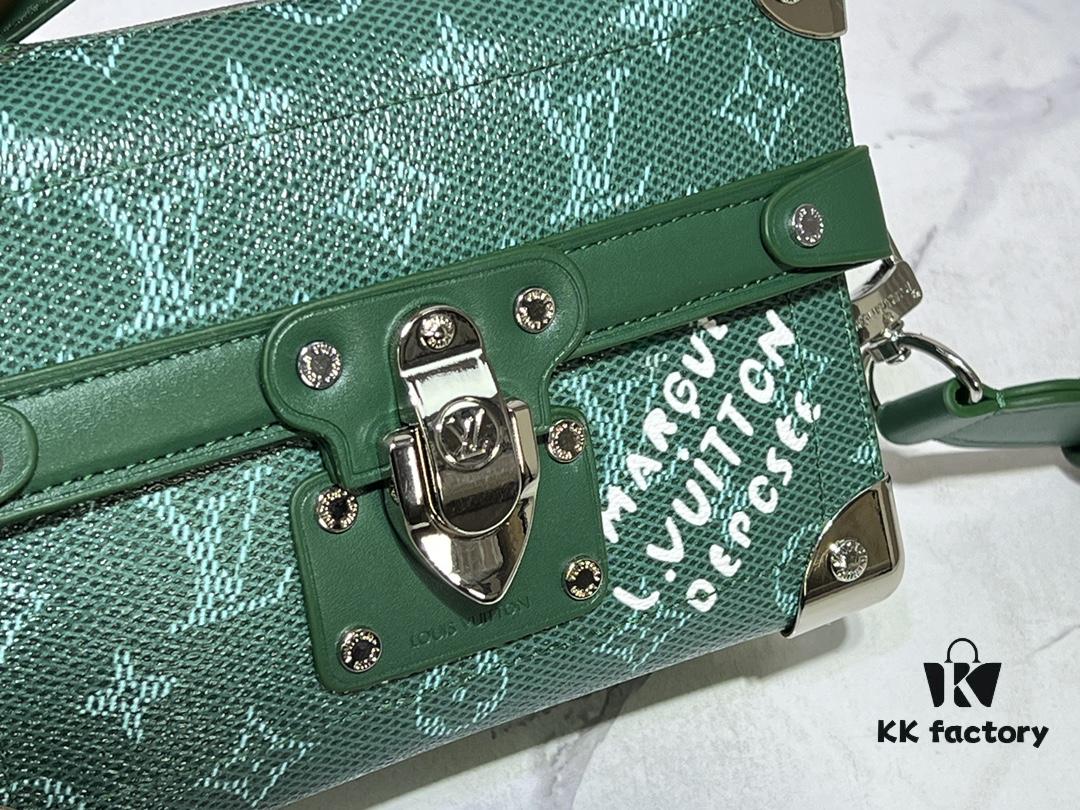 693065c56e68136f4d9a46f4 Soul Trunk Bag in Black Floral, Black, Damier, and Green