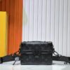 693065c56e68136f4d9a46f5 Soul Trunk Bag in Black and Multicolor Grain Leather