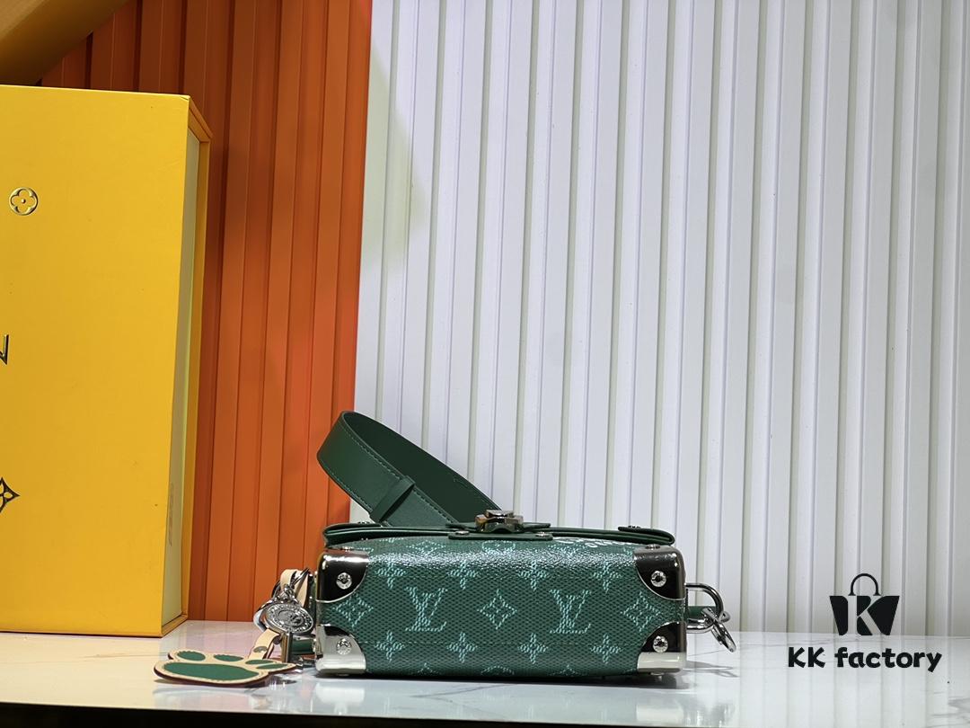 693065c56e68136f4d9a46f6 Soul Trunk Bag in Black Floral, Black, Damier, and Green