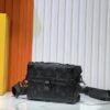 693065c66e68136f4d9a46fb Soul Trunk Bag in Black and Multicolor Grain Leather