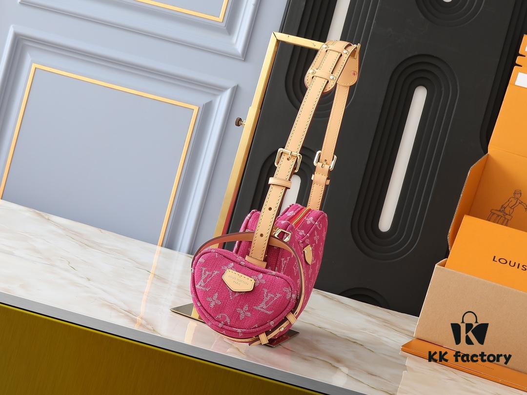 Upgraded Original M46856 Denim M46828 Monogram LV 2024 New Arrival LV Monogram Horn Shoulder Strap Adjustable Pea Bag with Extra Pendant Mini Waist Pouch and Enhanced Design
