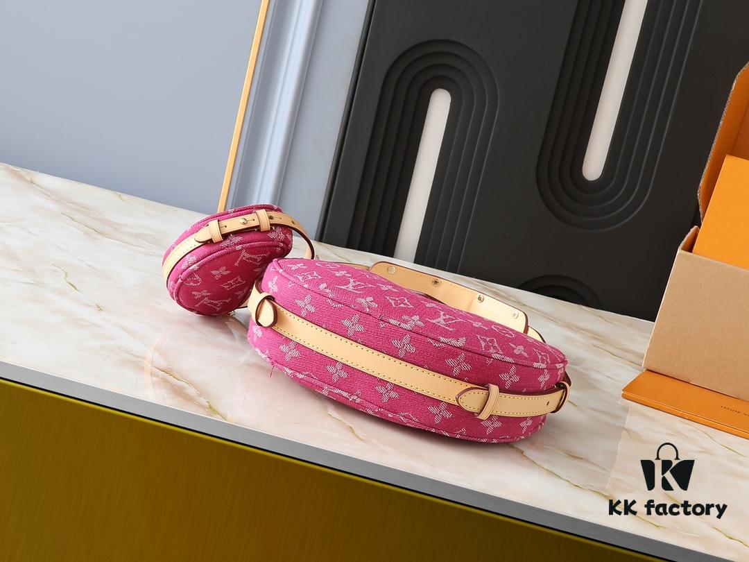 Upgraded Original M46856 Denim M46828 Monogram LV 2024 New Arrival LV Monogram Horn Shoulder Strap Adjustable Pea Bag with Extra Pendant Mini Waist Pouch and Enhanced Design