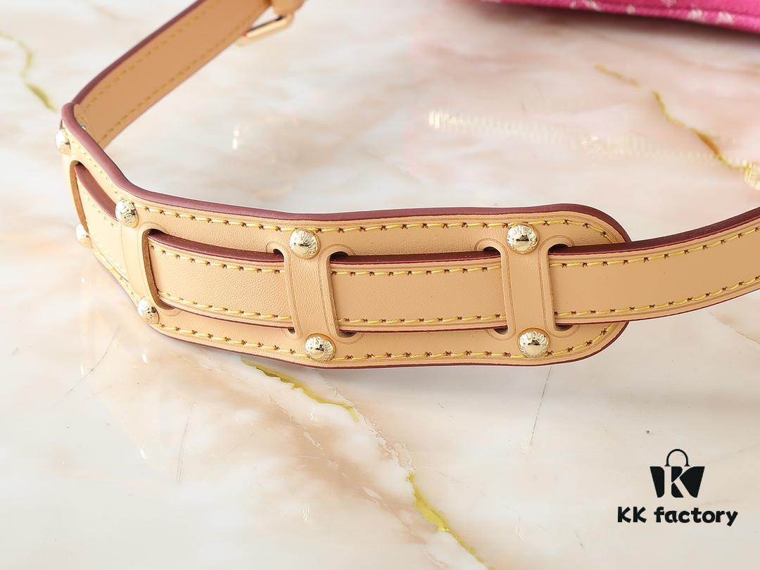 Upgraded Original M46856 Denim M46828 Monogram LV 2024 New Arrival LV Monogram Horn Shoulder Strap Adjustable Pea Bag with Extra Pendant Mini Waist Pouch and Enhanced Design