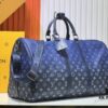 Louis Vuitton LV 24FW New Monogram Black Ombré Blue Green Gradient Series Messenger Bag Montsouris Crossbody Bag Keepall 55 Travel Bag Multiple Classic Styles