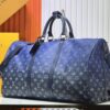 Louis Vuitton LV 24FW New Monogram Black Ombré Blue Green Gradient Series Messenger Bag Montsouris Crossbody Bag Keepall 55 Travel Bag Multiple Classic Styles