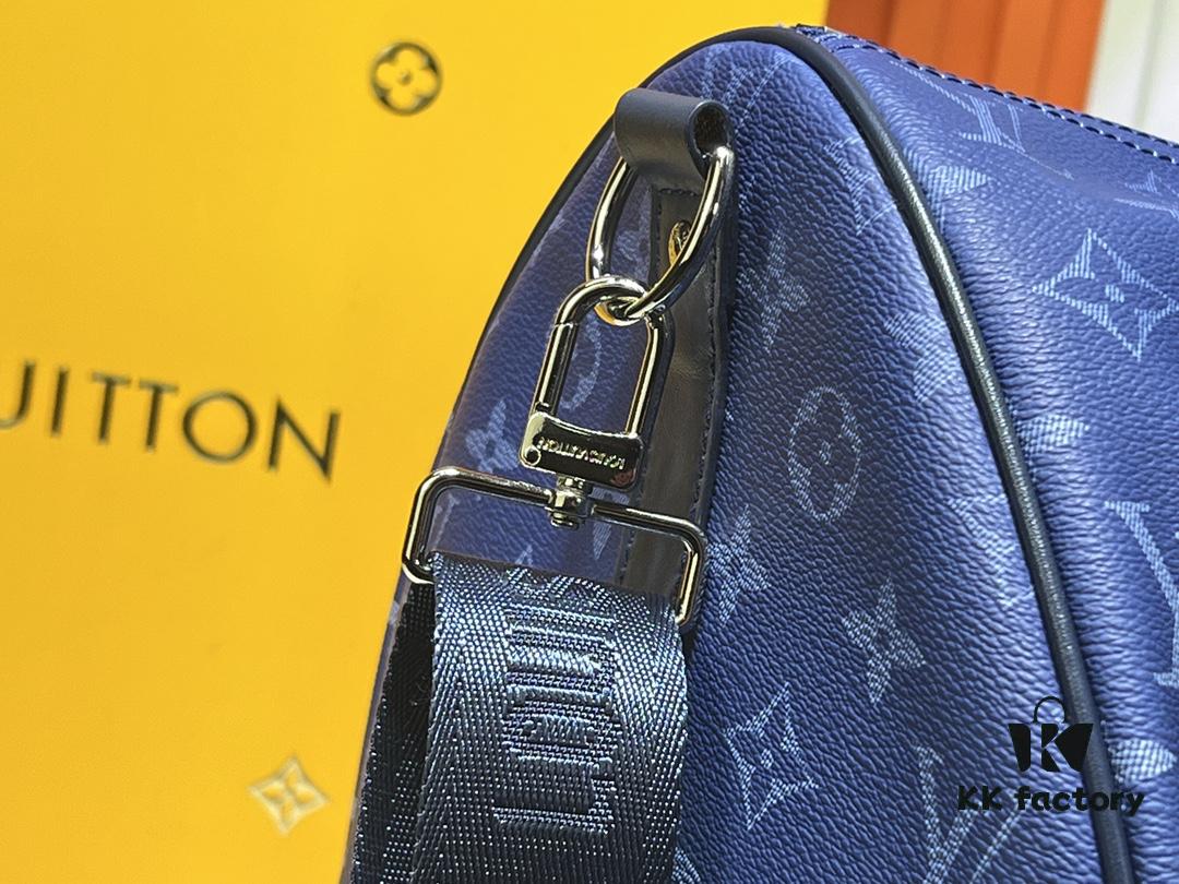 Louis Vuitton LV 24FW New Monogram Black Ombré Blue Green Gradient Series Messenger Bag Montsouris Crossbody Bag Keepall 55 Travel Bag Multiple Classic Styles